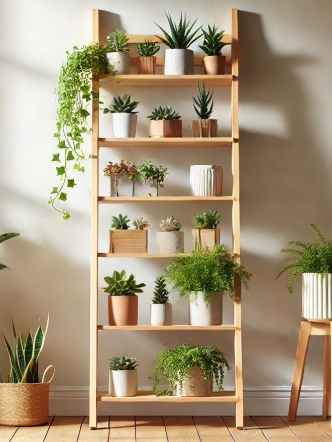 A  Ladder style plant shelf